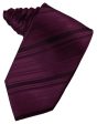 Berry Striped Silk Necktie Online Hot Sale