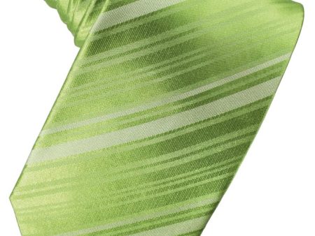 Clover Striped Silk Necktie Cheap