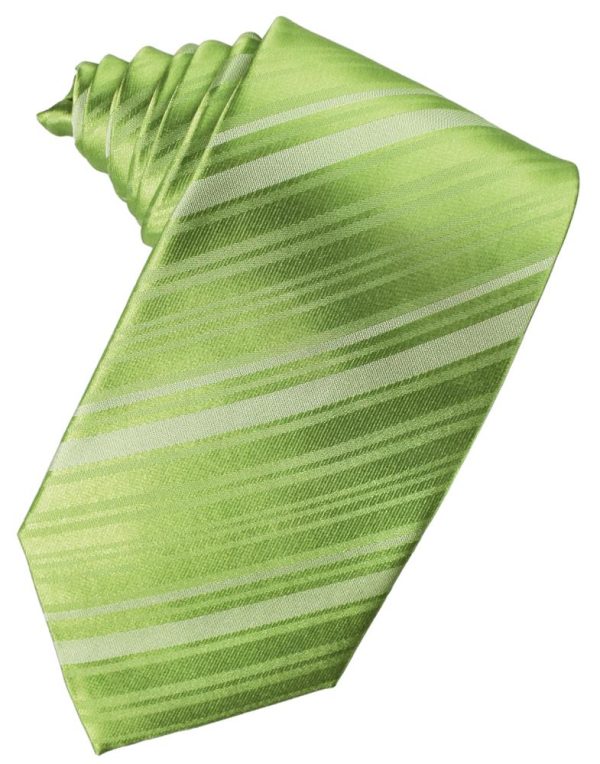 Clover Striped Silk Necktie Cheap