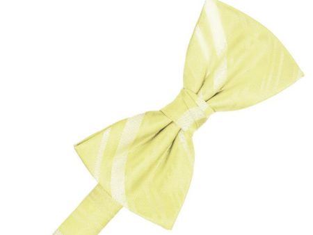 Canary Striped Satin Kids Bow Tie Online Hot Sale