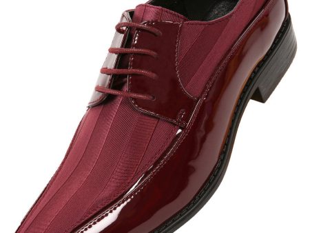 179  Burgundy Striped Tuxedo Shoes Online Hot Sale