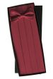 Burgundy Silk Cummerbund & Bow Tie Set For Cheap