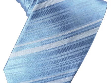 Cornflower Striped Silk Necktie Discount