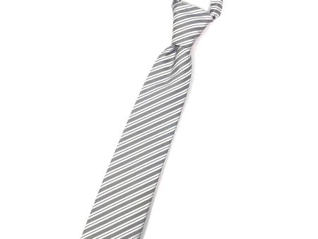 Grey Newton Stripe Kids Necktie Cheap