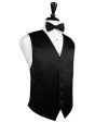 Black Noble Silk Tuxedo Vest For Cheap