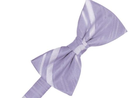 Periwinkle Striped Satin Kids Bow Tie Online