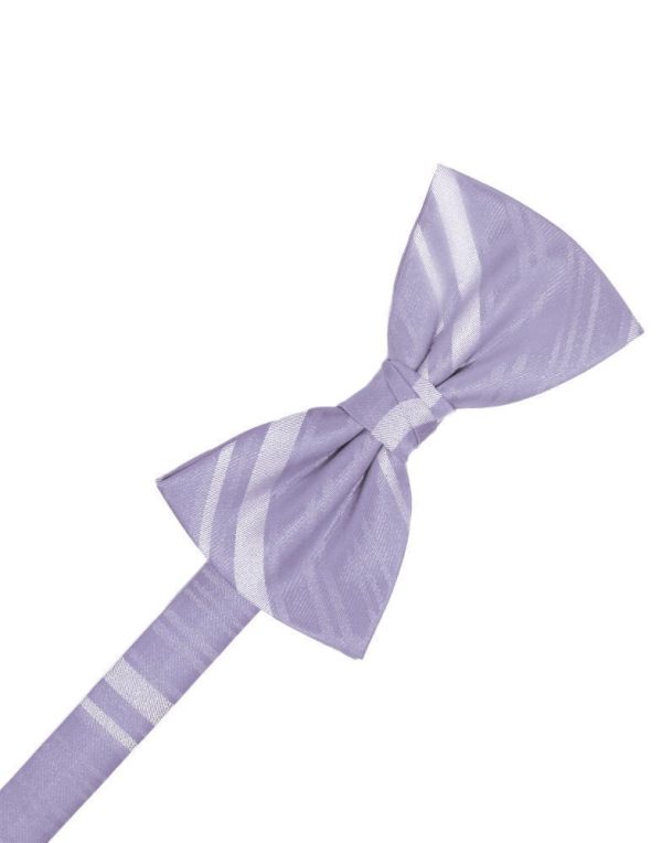 Periwinkle Striped Satin Kids Bow Tie Online