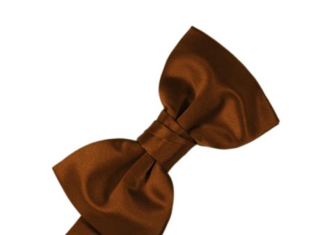 Cognac Luxury Satin Kids Bow Tie For Discount