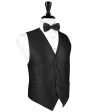 Asphalt Silk Weave Tuxedo Vest Online