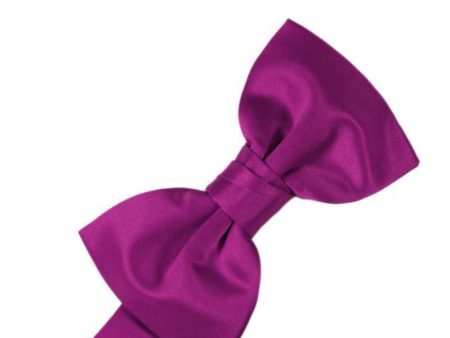 Fuchsia Luxury Satin Kids Bow Tie Hot on Sale