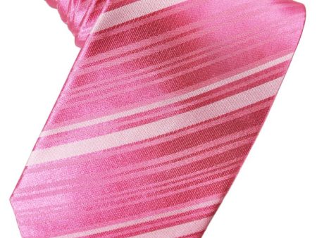 Bubblegum Striped Silk Necktie Online Hot Sale