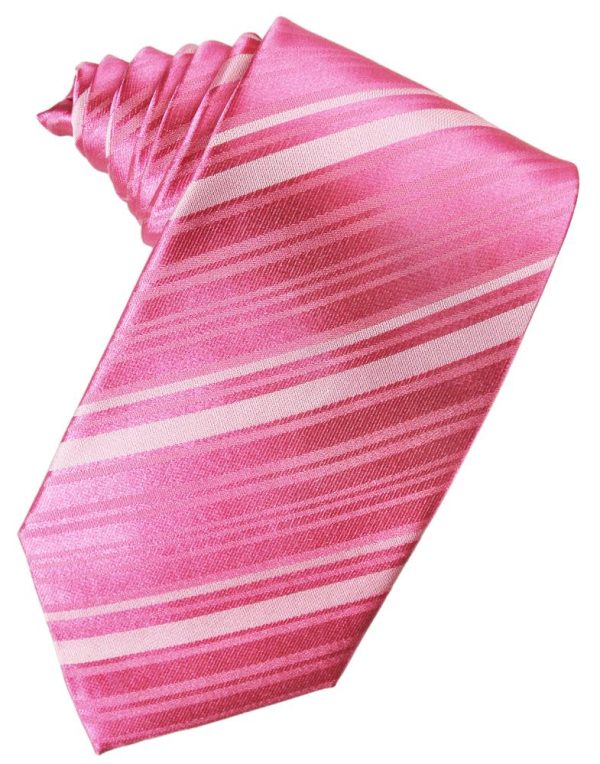 Bubblegum Striped Silk Necktie Online Hot Sale