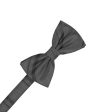 Charcoal Striped Satin Kids Bow Tie For Sale