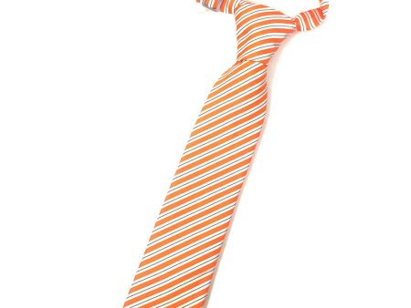 Orange Newton Stripe Kids Necktie Discount