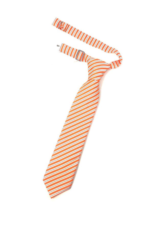 Orange Newton Stripe Kids Necktie Discount