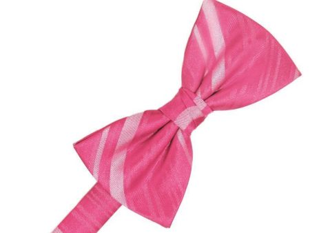 Bubblegum Striped Satin Kids Bow Tie Online now