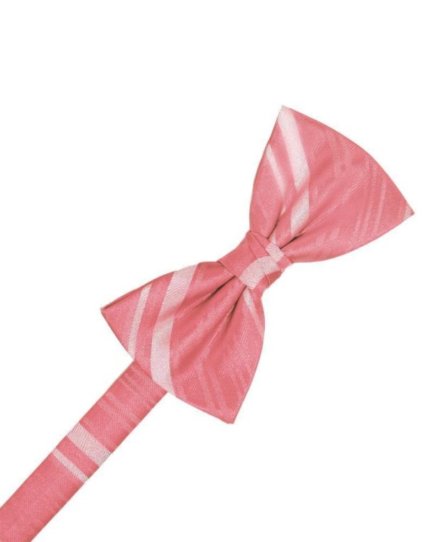 Guava Striped Satin Kids Bow Tie Online Hot Sale