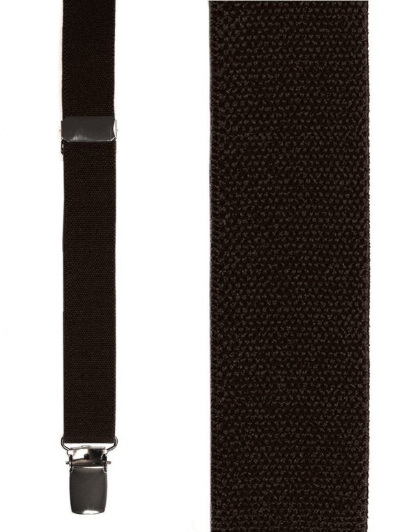 Dark Brown Oxford  Suspenders For Cheap