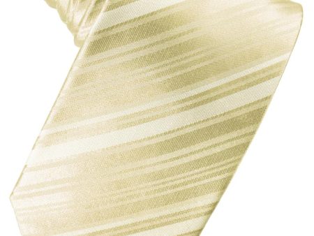 Bamboo Striped Silk Necktie For Cheap