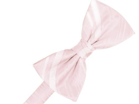 Pink Striped Satin Kids Bow Tie Online Sale