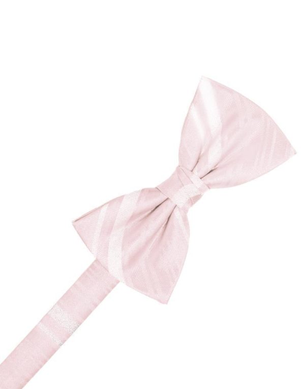 Pink Striped Satin Kids Bow Tie Online Sale