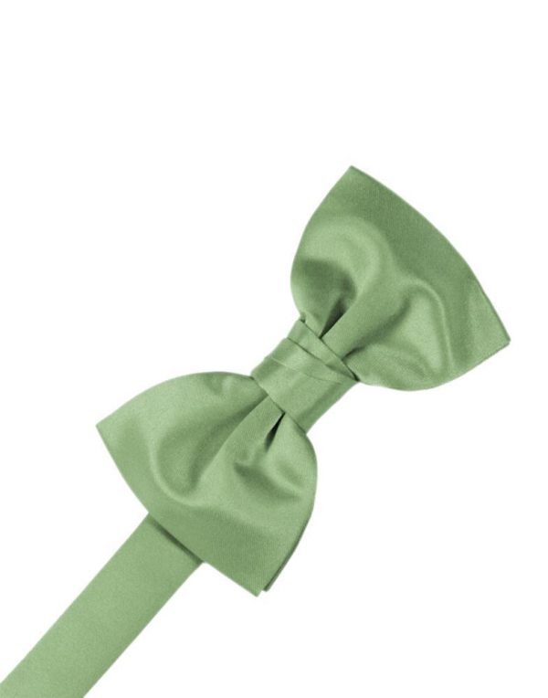 Sage Luxury Satin Kids Bow Tie Online now