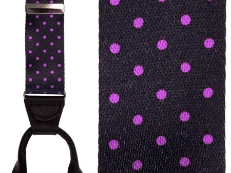 Manhattan  Black & Pink Dots Suspenders Discount