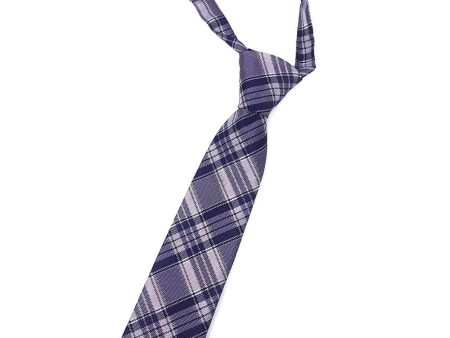 Purple Madison Plaid Kids Necktie For Discount