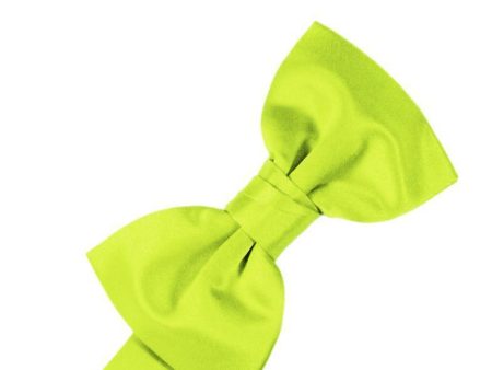 Lime Luxury Satin Kids Bow Tie For Discount