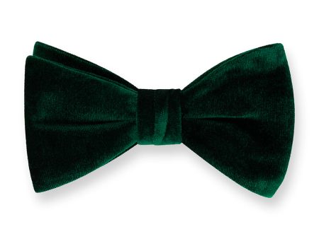 Gala  Hunter Green Velvet Bow Tie Online Sale