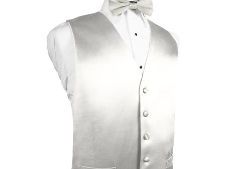 Ivory Noble Silk Tuxedo Vest Sale