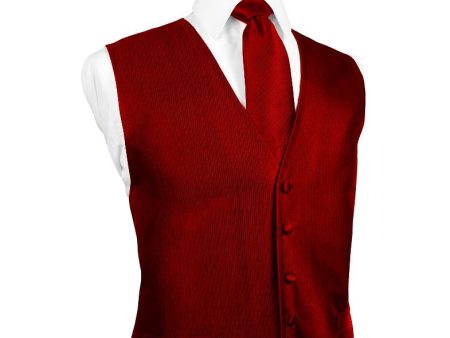 Red Faille Silk Tuxedo Vest Online now