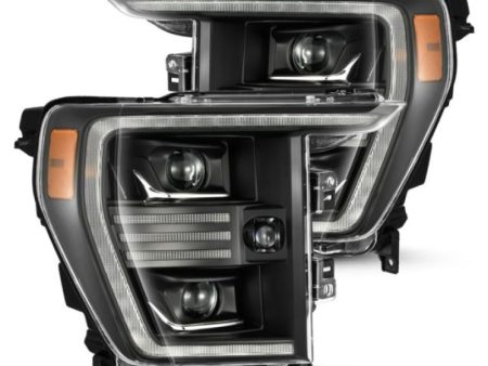 AlphaRex 21-22 Ford F150 PRO-Series Projector headlights Black w Activ Light Seq Signal Online